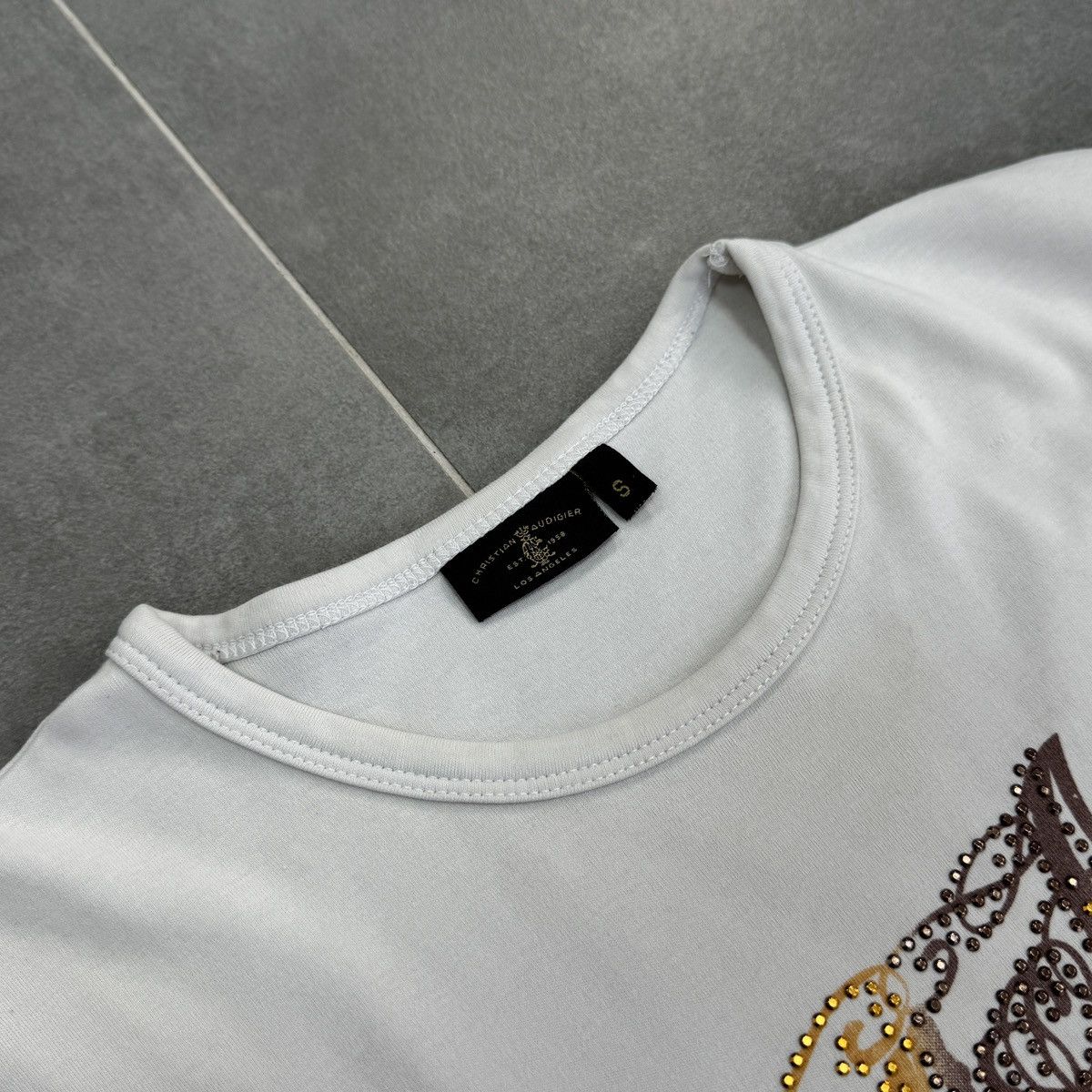 Ed Hardy Christian Audigier Los Angeles Tattoo Grenade Y2K T-Shirt Size S / US 4 / IT 40 - 10 Thumbnail