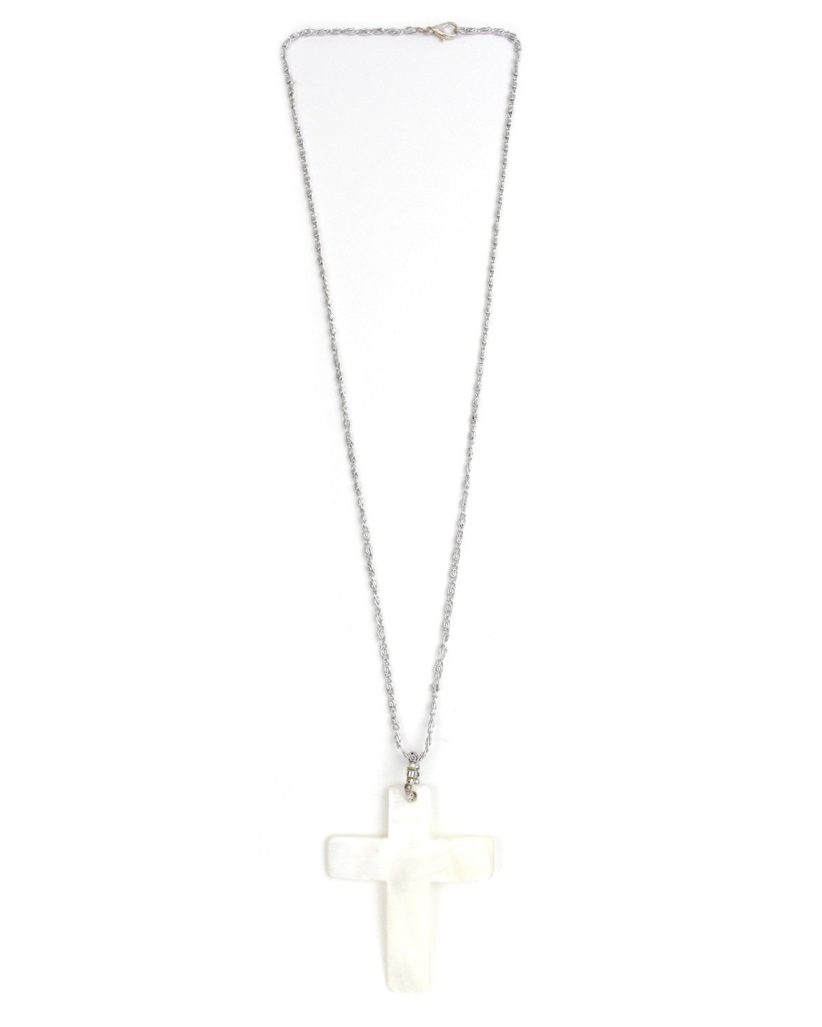 Hysteric Glamour 2000S JAPANESE MADE WHITE SHELL CROSS PENDANT NECKLACE Size ONE SIZE - 2 Thumbnail