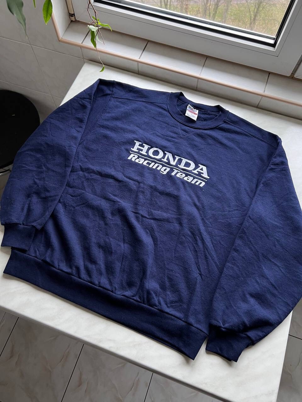 Vintage Honda Racing Team Vintage Sweatshirt Crewneck 00s Navy Blue Size US L / EU 52-54 / 3 - 5 Thumbnail
