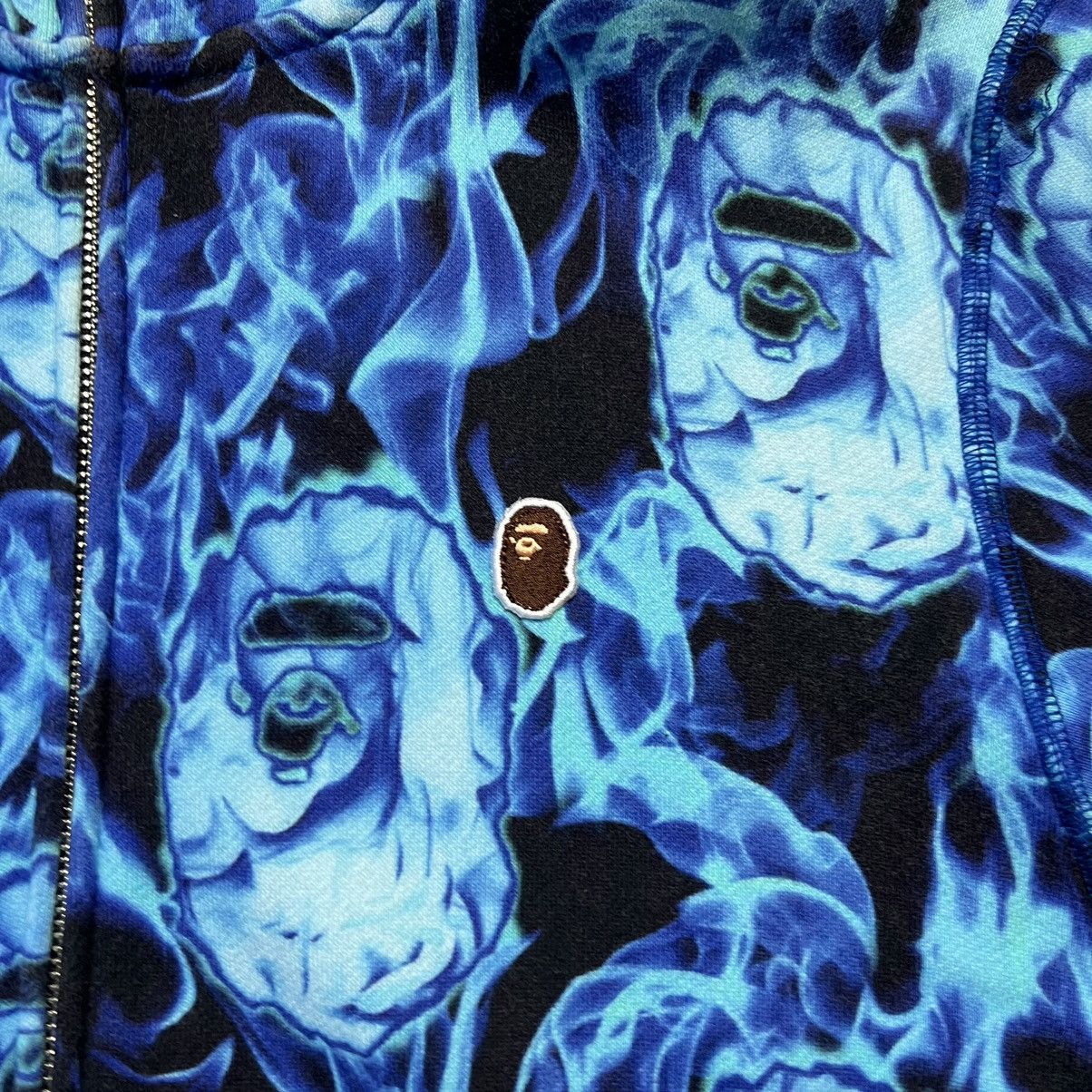 Bape Bape Flame Camo Full Shark Zip Hoodie Size US M / EU 48-50 / 2 - 3 Thumbnail
