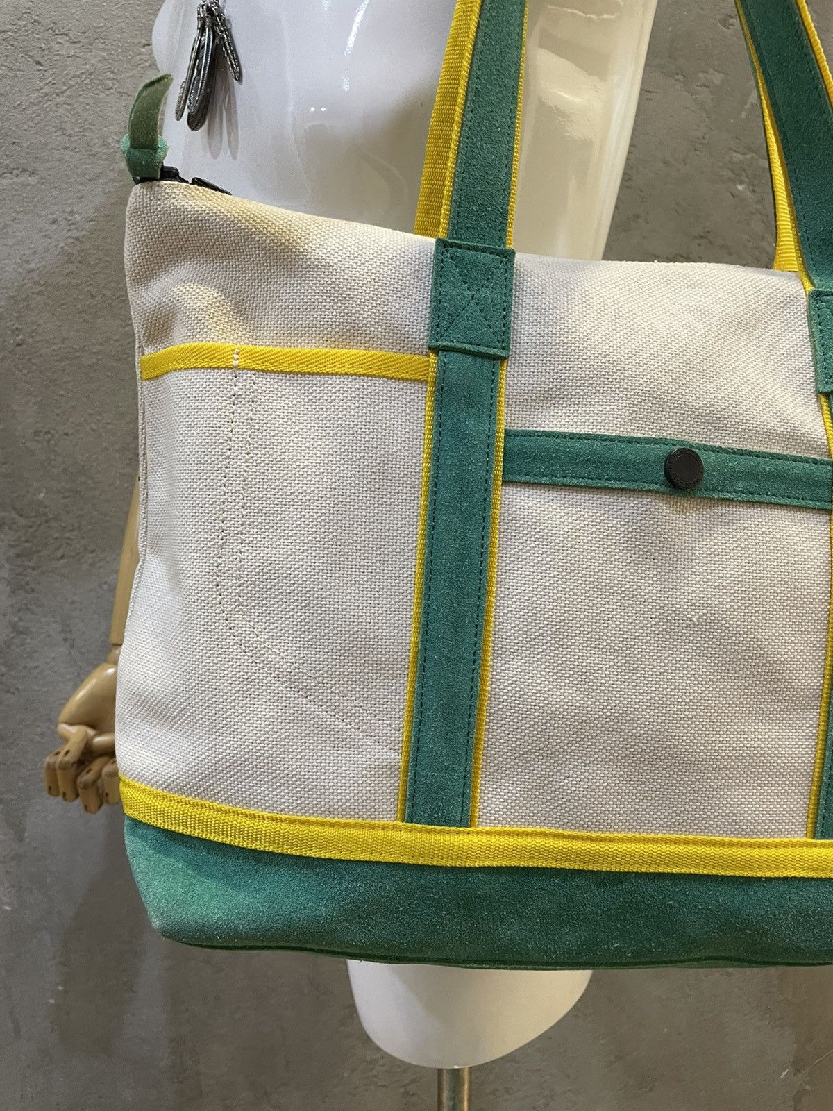 MasterPiece Masterpiece MSPC Japan Natural Suede Leather Hemp Cotton Bag Size ONE SIZE - 3 Thumbnail