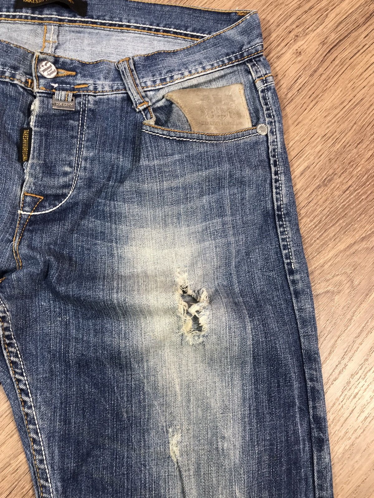 Japanese Brand × Takeshy Kurosawa × Vintage Vintage Takeshy Kurosawa Distressed Jeans Japanese Style Size US 34 / EU 50 - 5 Thumbnail