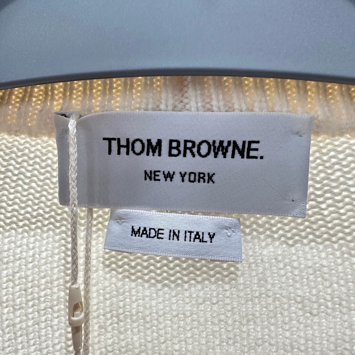 Thom Browne ThomBrowne 4-Bar Ivory Wool Cardigan Size 2 Size XS / US 0-2 / IT 36-38 - 3 Thumbnail
