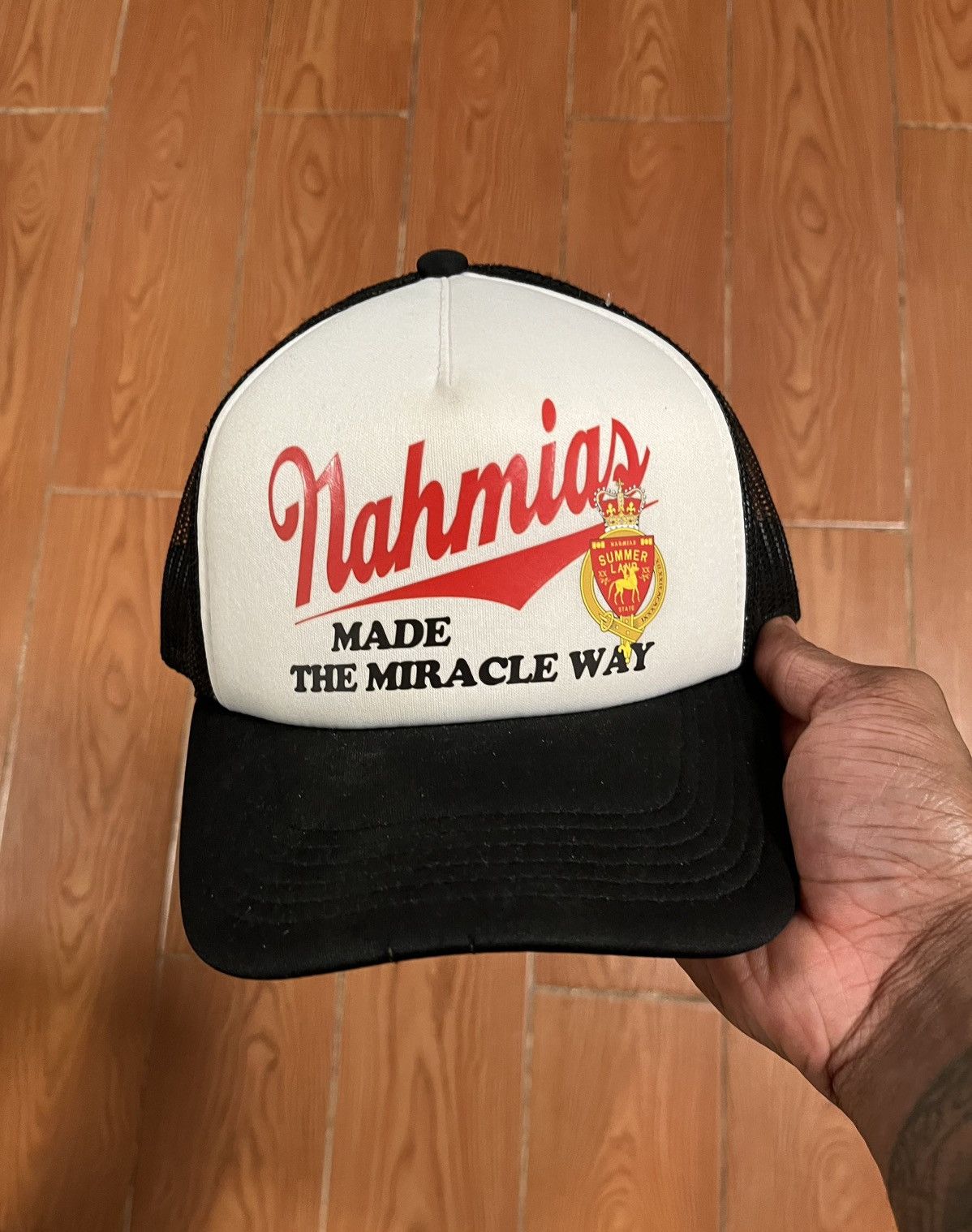Nahmias Nahmias made the mircale way trucker hat Size ONE SIZE - 1 Thumbnail