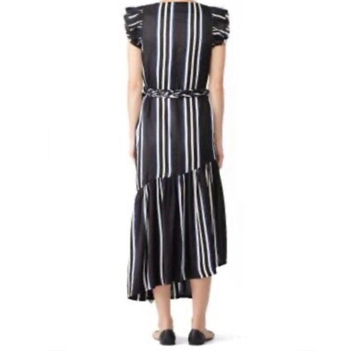 Apiece Apart Apiece Apart Costa Del Sol Wrap Dress Blue White Size 4 UB Size S / US 4 / IT 40 - 3 Thumbnail