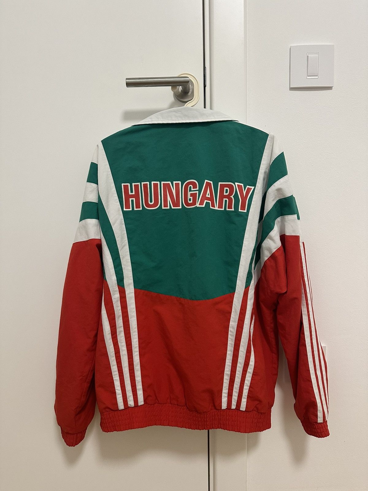 Adidas × Vintage Vintage Adidas Hungary Football Track Jacket Rare Size US S / EU 44-46 / 1 - 2 Thumbnail