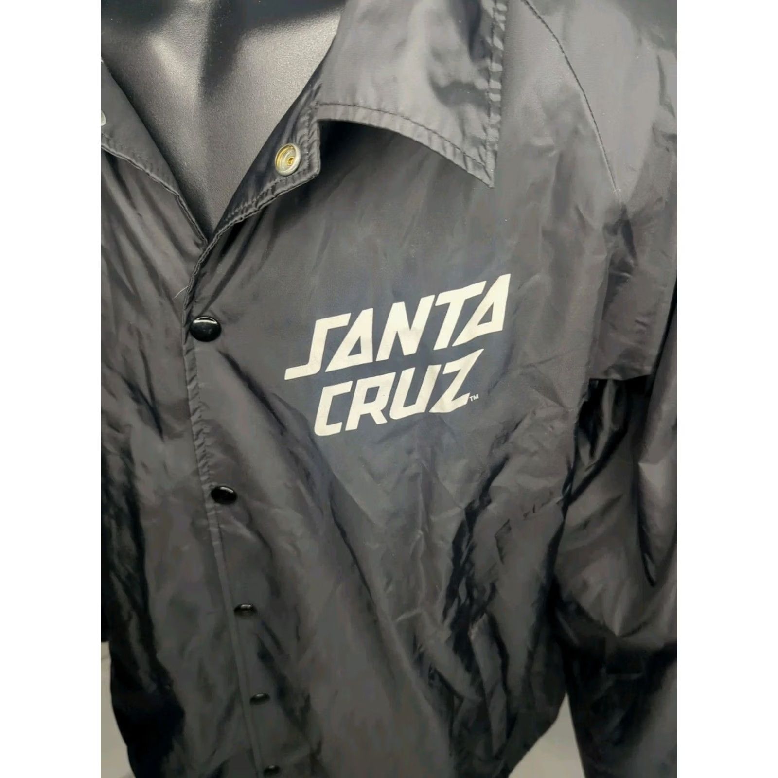 Vintage Santa Cruz Skateboards Jacket Windbreaker Men Large Black Y2K 90s Classic Punk Retro Skater Streetwear Size US L / EU 52-54 / 3 - 4 Thumbnail