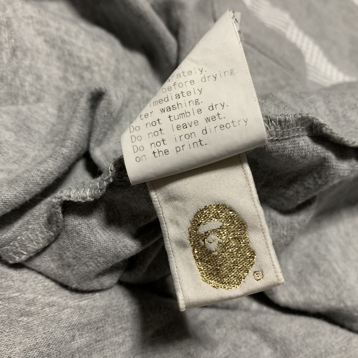 Bape Bape Medium Camo Stripe Grey Tee A Bathing Ape Vintage 90s Size US M / EU 48-50 / 2 - 8 Thumbnail
