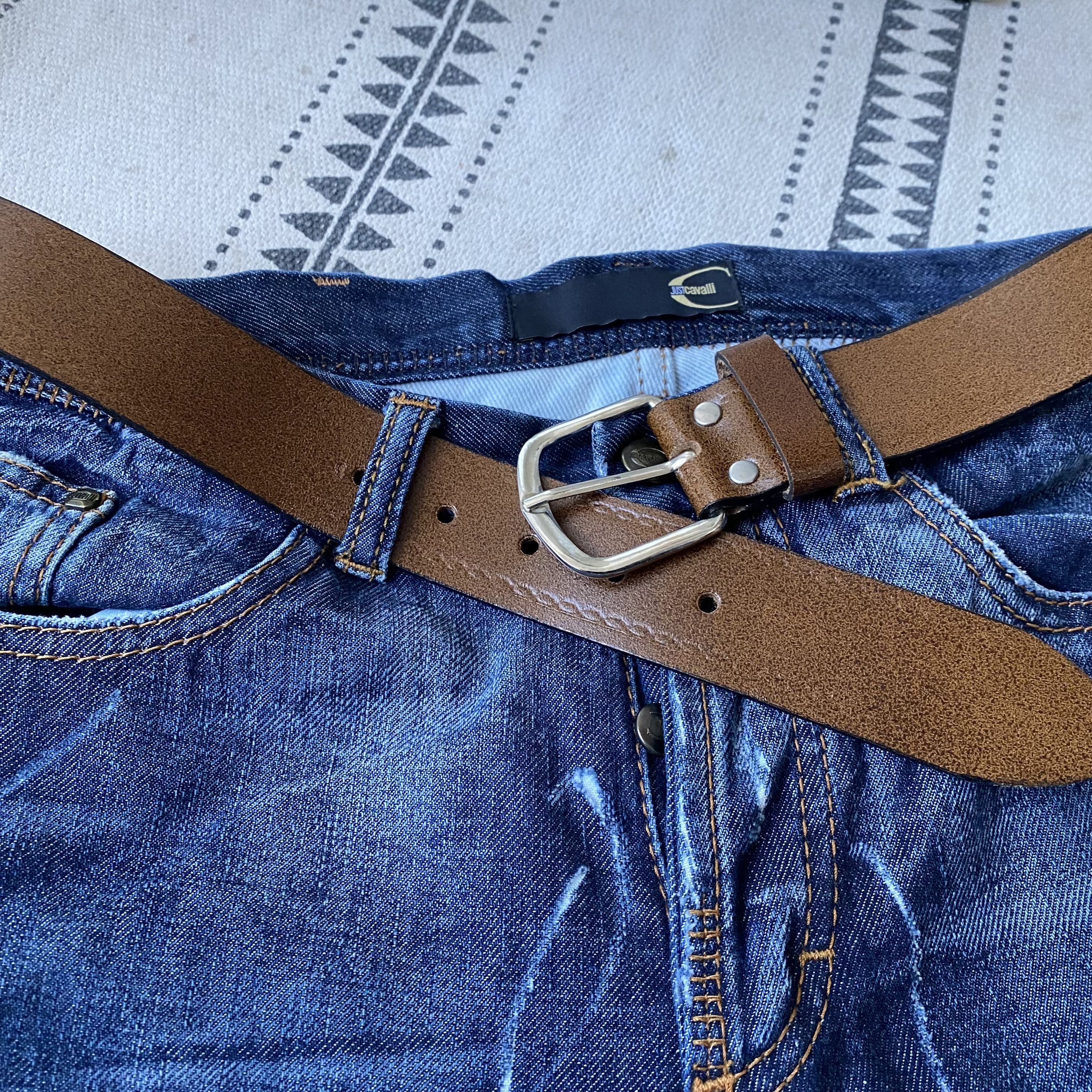 Polo Ralph Lauren Luxury Oldmoney French Designer Real leather belt Size 32 - 2 Thumbnail