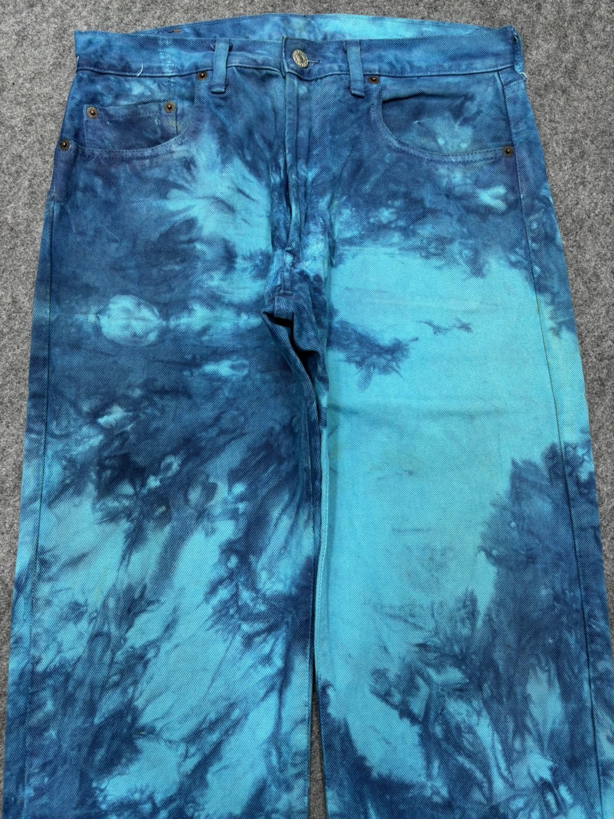 Designer 💥Vintage GO WEST Very Rare Tye Dye Sick Floral Denim F674 Size US 31 - 10 Thumbnail
