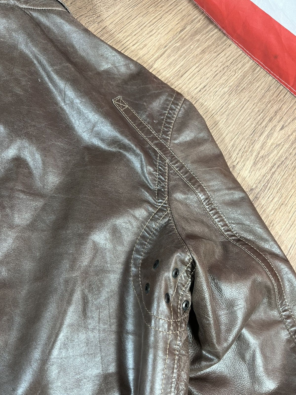 Hugo Boss Hugo Boss Nappa Brown Leather Bomber Rare Size US M / EU 48-50 / 2 - 22 Thumbnail