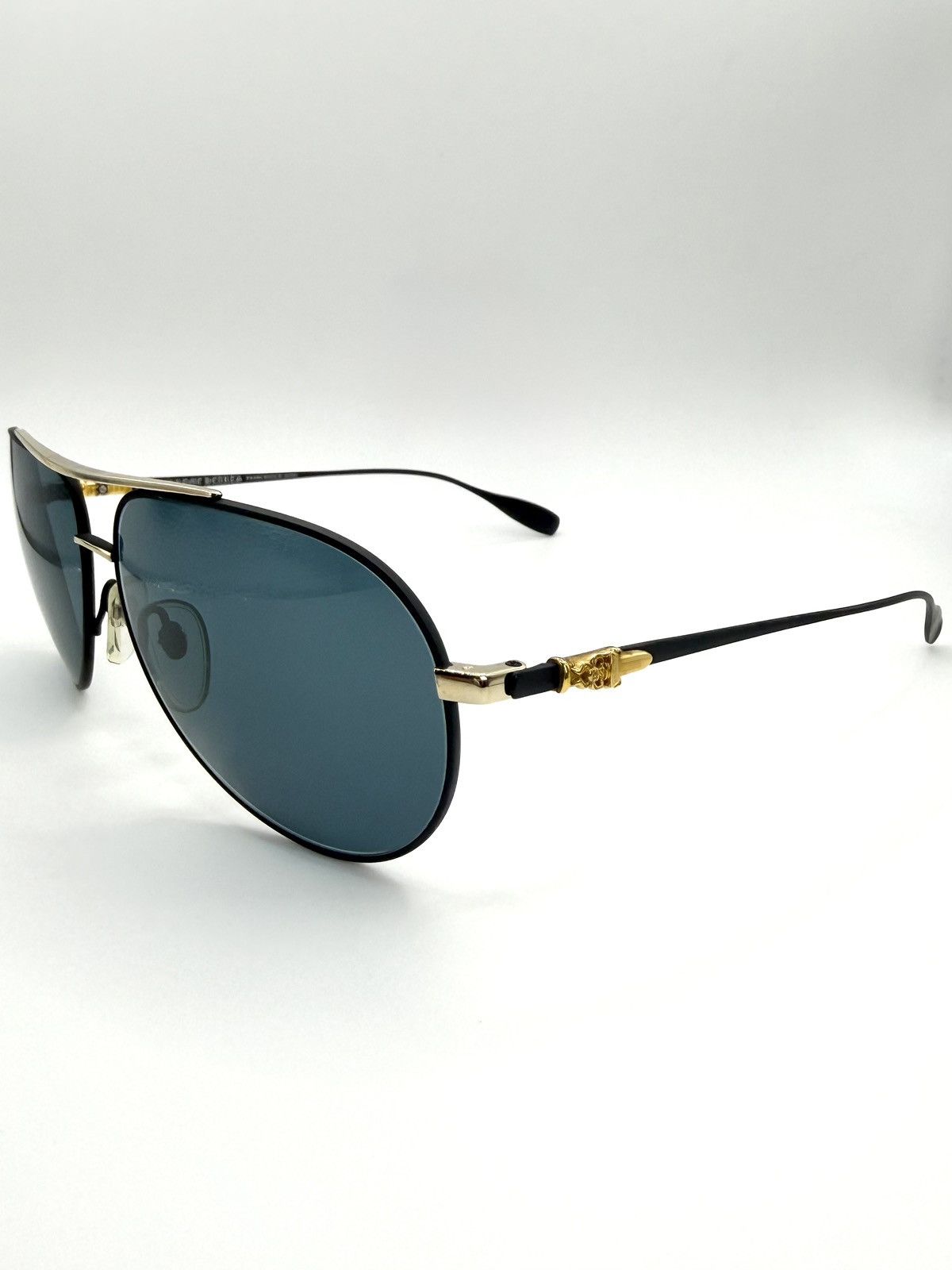Chrome Hearts Chrome Hearts ‘Stains IV’ Gold Dagger Aviator Sunglasses Size ONE SIZE - 1 Thumbnail