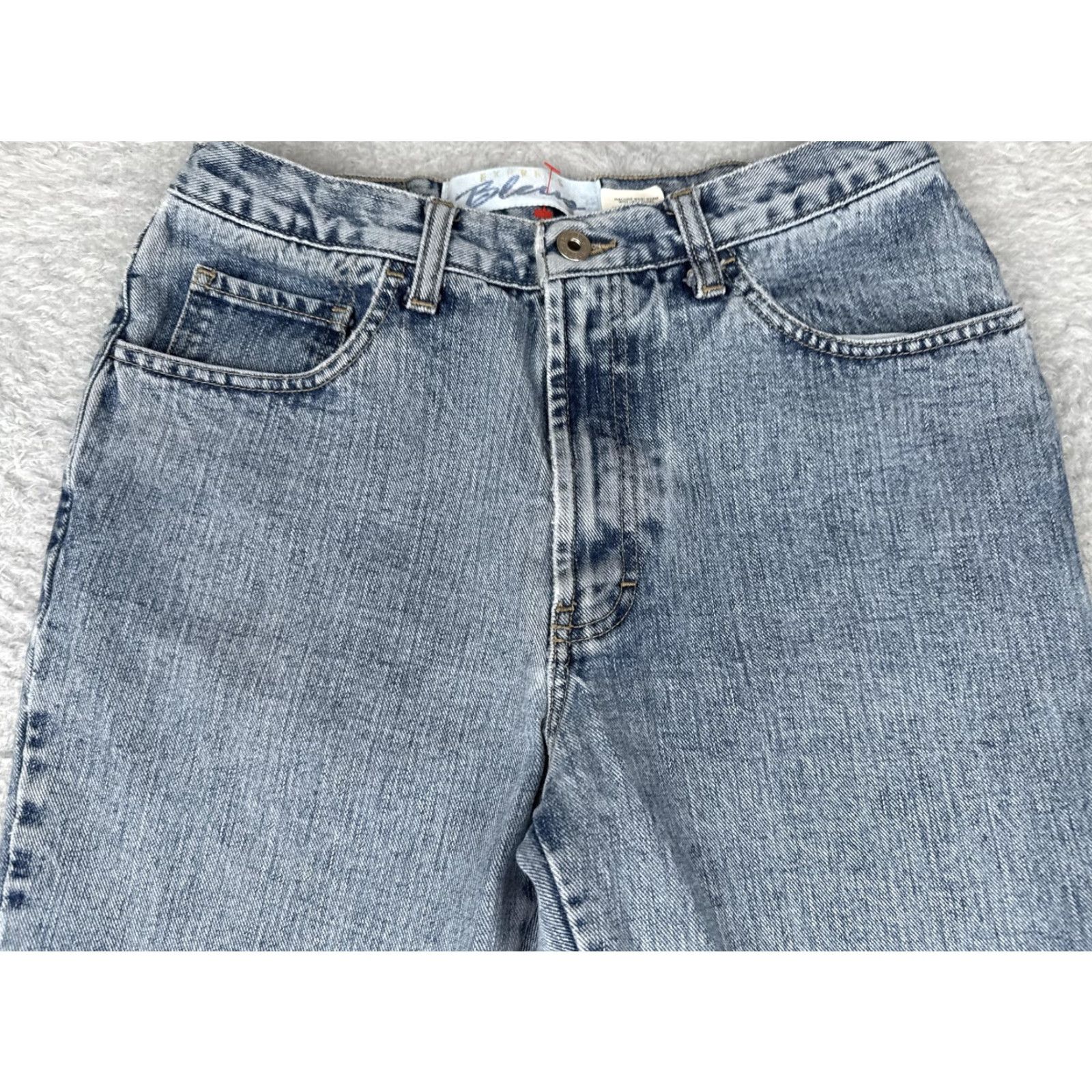 Express Express Jeans Womens Juniors 7/8 Blue Light Wash High Rise Flared Rigid Denim Jeans Size 28" / US 6 / IT 42 - 4 Thumbnail