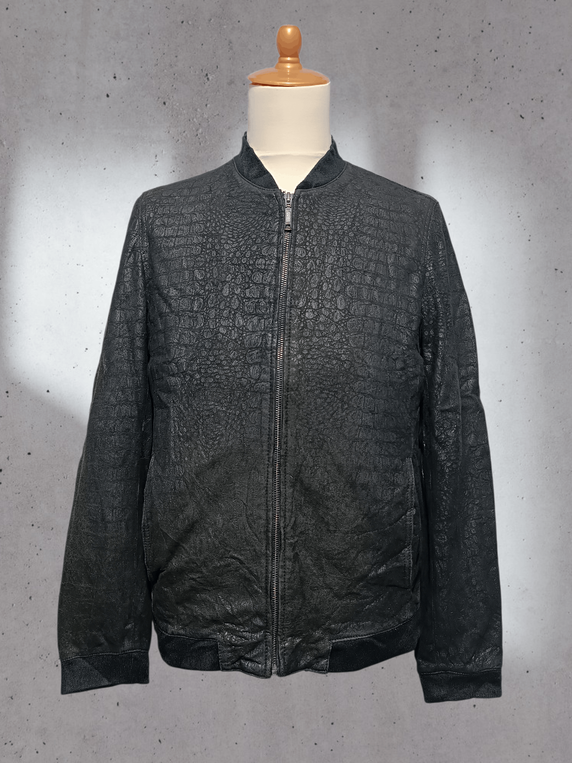 Other Vintage Leather Crocodile Pattern Bomber Jacket Size US M / EU 48-50 / 2 - 1 Thumbnail