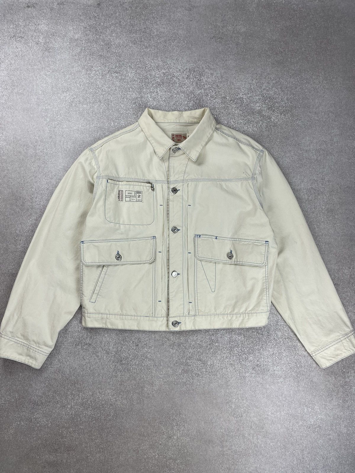 Diesel × Vintage Vintage Diesel DMB Work Wear Trucker Jacket Size US L / EU 52-54 / 3 - 1 Thumbnail
