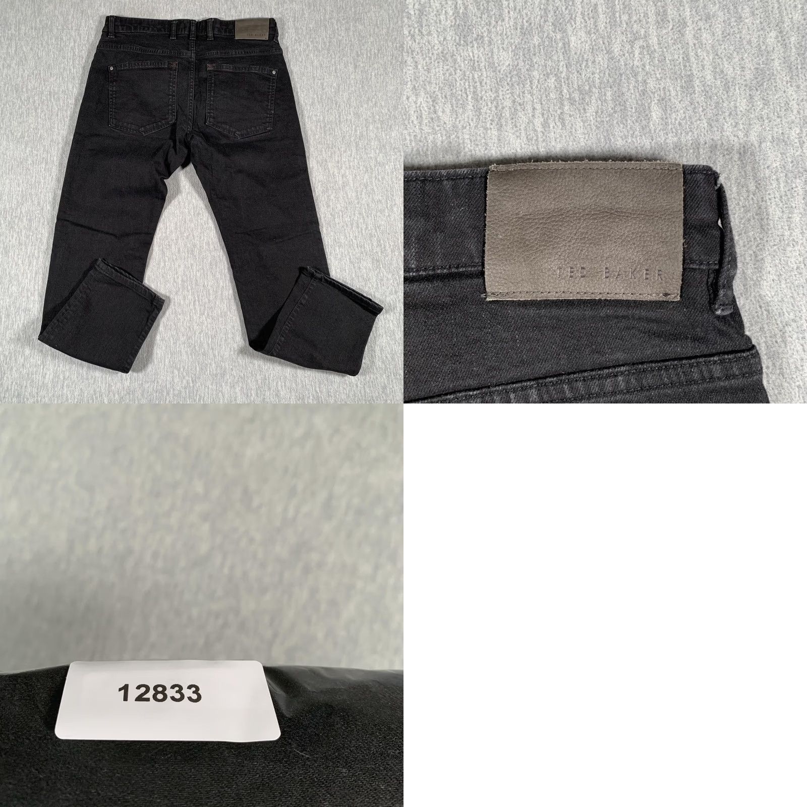 Ted Baker Ted Baker Jeans Mens 32R Black Denim Slim Straight Leg Tapered Regular Inseam 28in 5-Pocket Zip Fly Jeans Mens Black Size US 32 / EU 48 - 8 Thumbnail