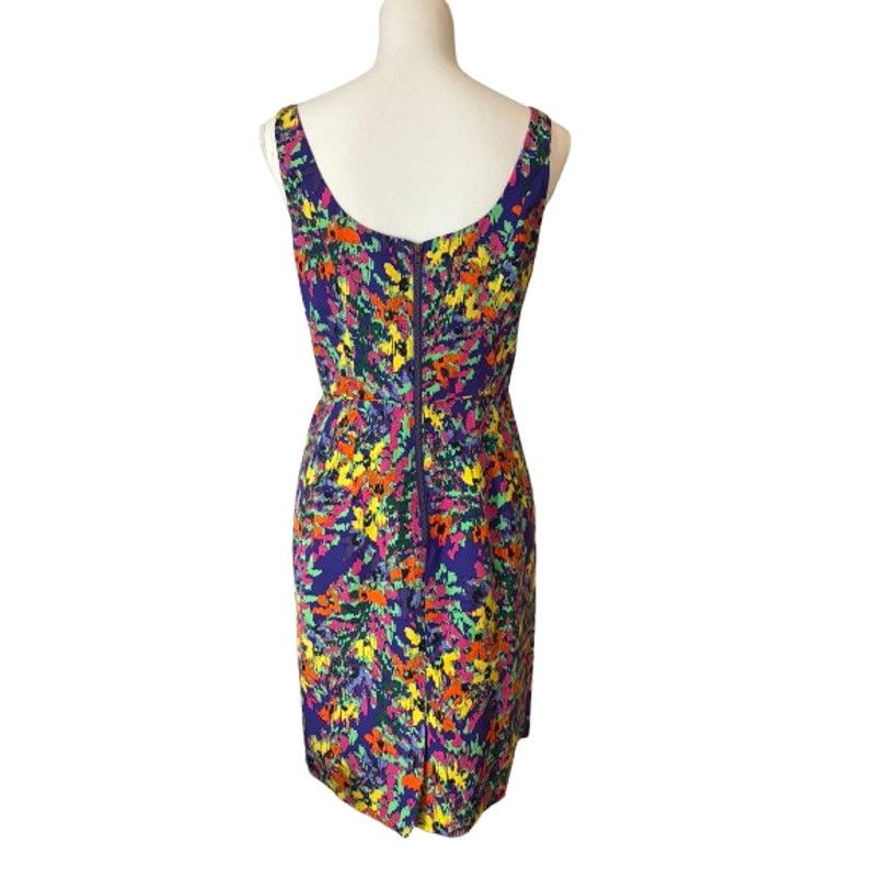 Other Shoshanna Size 8 Retro Dress Neon Design Knee Length 80s Size M / US 6-8 / IT 42-44 - 3 Thumbnail