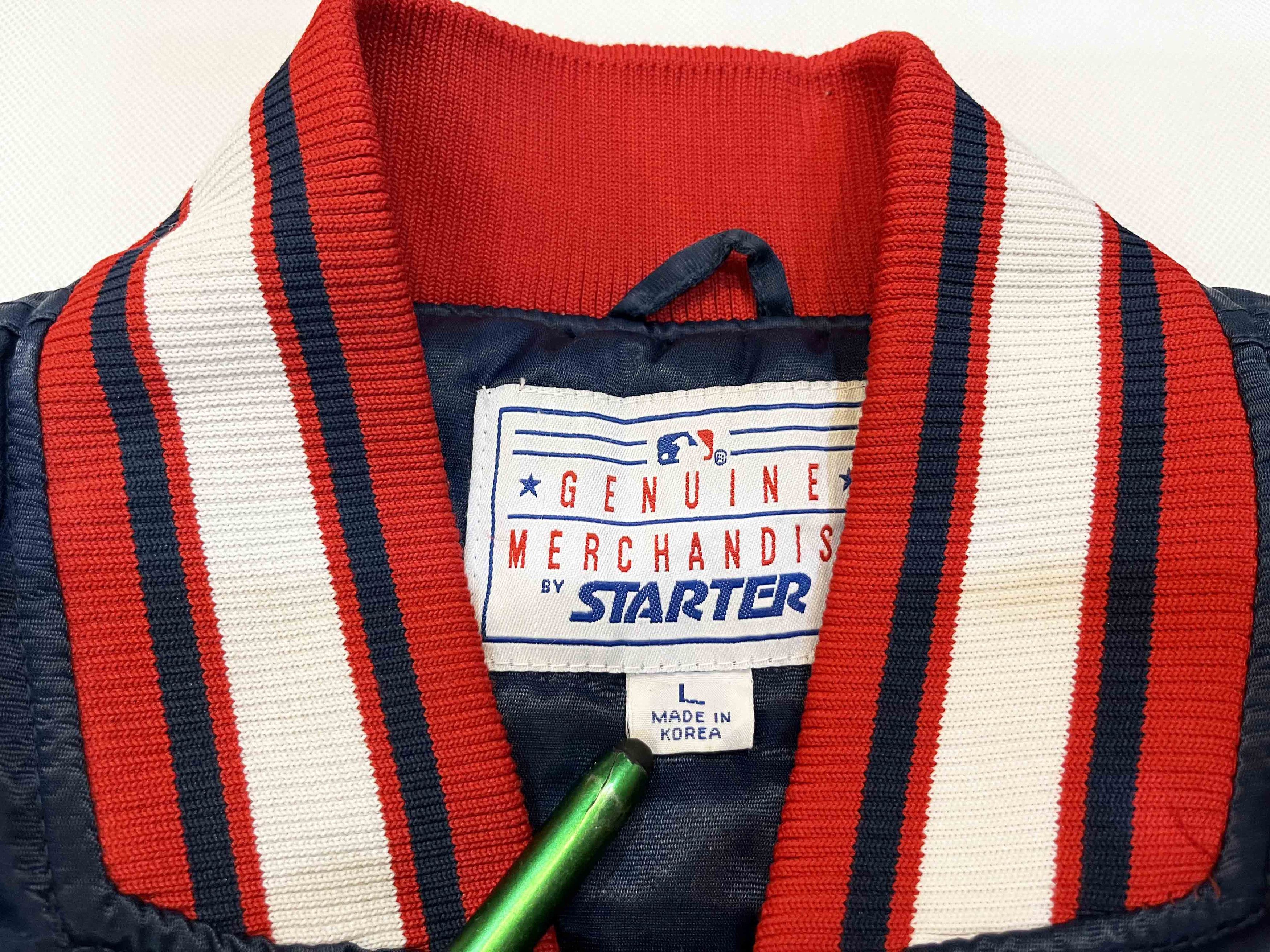 MLB × Starter × Vintage Vintage Starter MLB Cleveland Indians Bomber Satin Jacket Size US L / EU 52-54 / 3 - 3 Thumbnail
