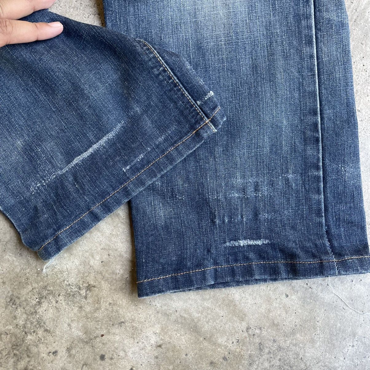 Edwin 🔥Vintage Edwin Orange Tab Washed Ripped Distress Denim Jeans Size US 34 / EU 50 - 8 Thumbnail