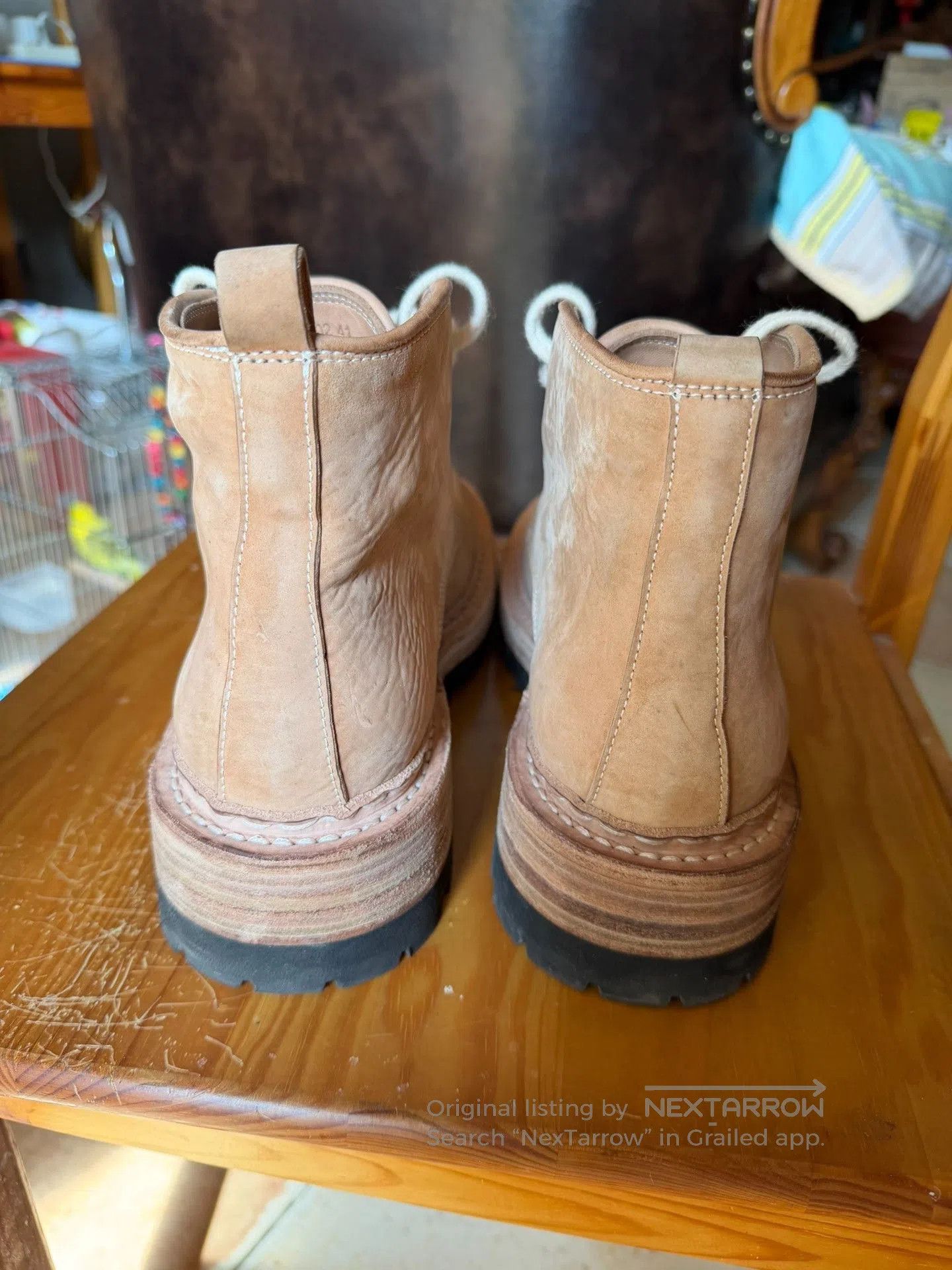 Other Retro Italian Leather Thick Sole Martin Boots. Size US 8 / EU 41 - 4 Thumbnail