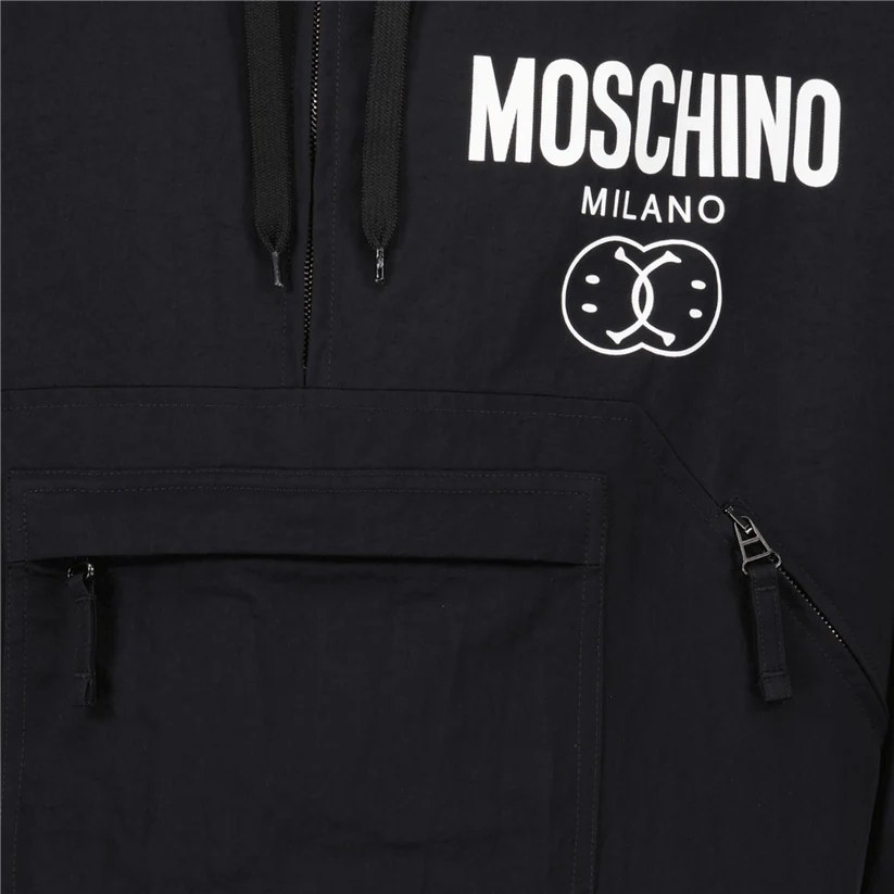 Moschino o1y0225 Logo Hooded Jacket in Black Size US M / EU 48-50 / 2 - 3 Thumbnail