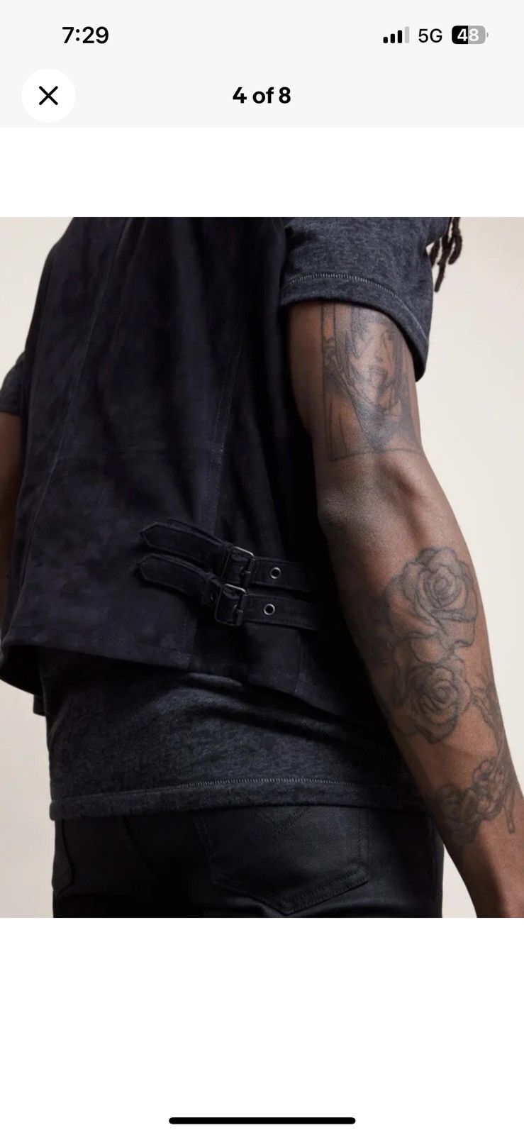 John Varvatos Goat suede Biker Moto vest. 48 Size US M / EU 48-50 / 2 - 4 Thumbnail