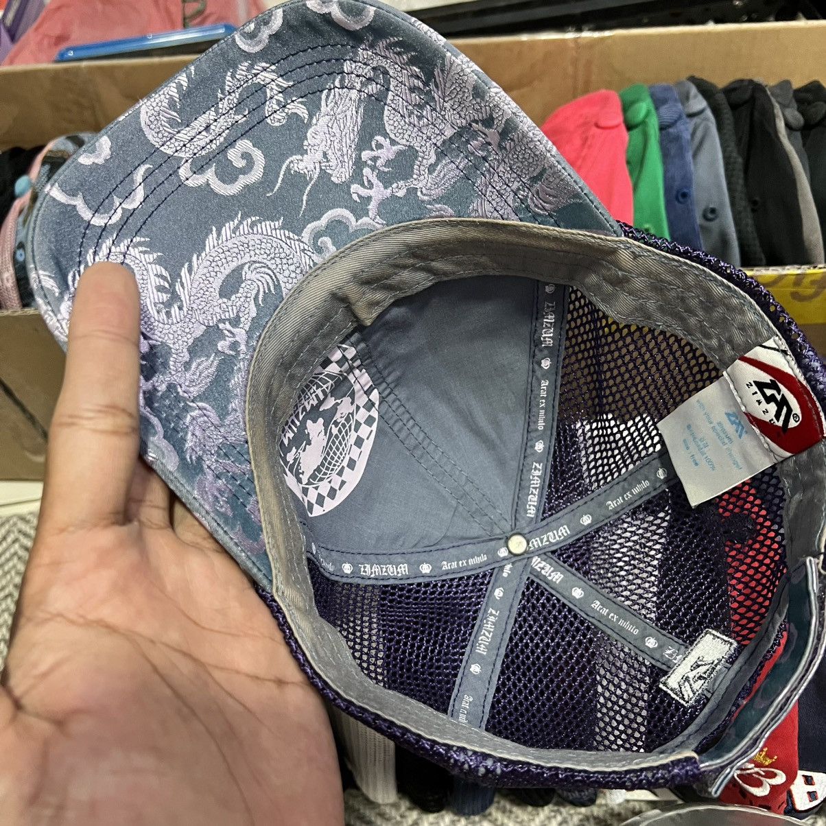 Other Zimzum Sukajan Dragon🐉 embroidery satin trucker mesh cap Size ONE SIZE - 4 Thumbnail