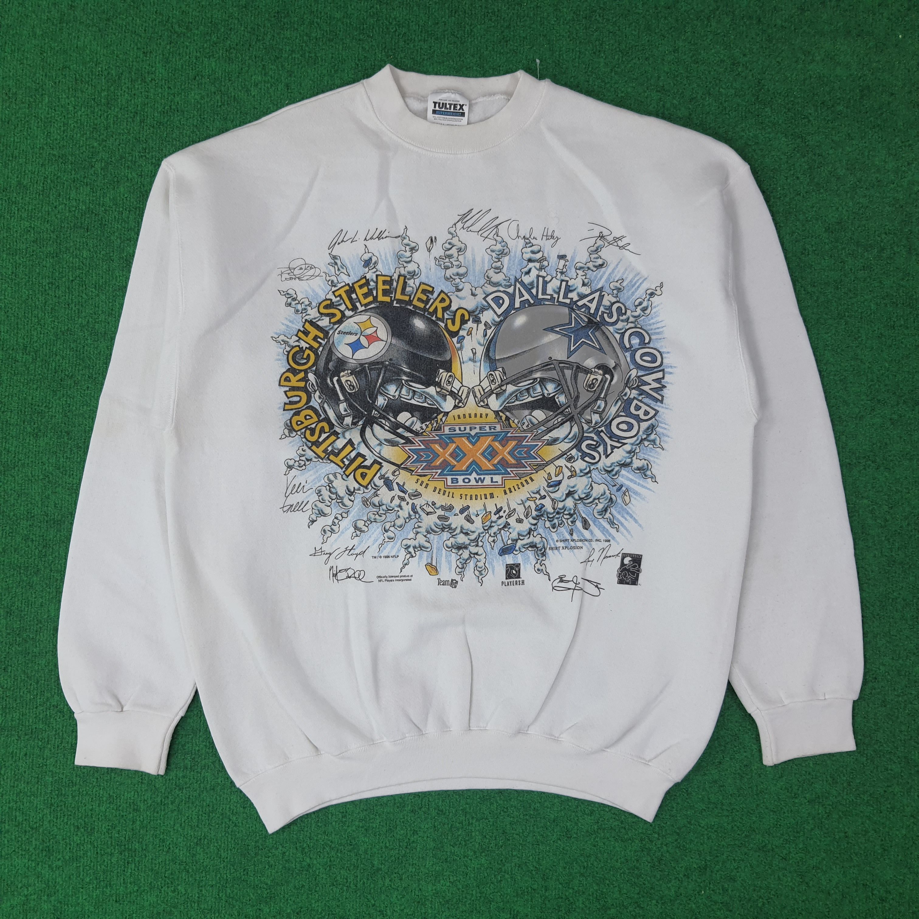 Tultex Vintage Super Bowl Steelers & Cowboys NFL Sweatshirt C253N10 Size US L / EU 52-54 / 3 - 1 Thumbnail