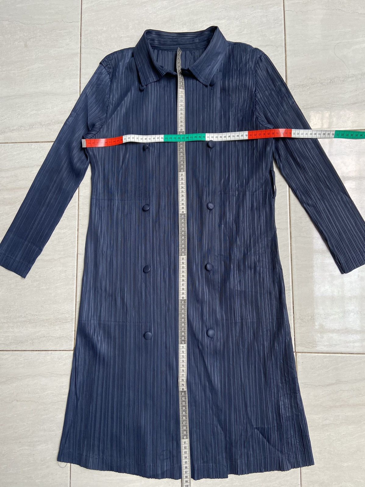 Designer × Japanese Brand PLEATSME Blue Pleats Blazers Size XS / US 0-2 / IT 36-38 - 2 Thumbnail