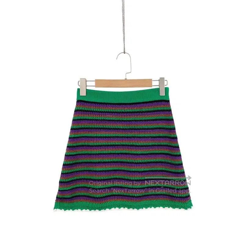 Miu Miu Miu Miu Multicolor Cotton Women's Skirt . Size 28" / US 6 / IT 42 - 2 Thumbnail