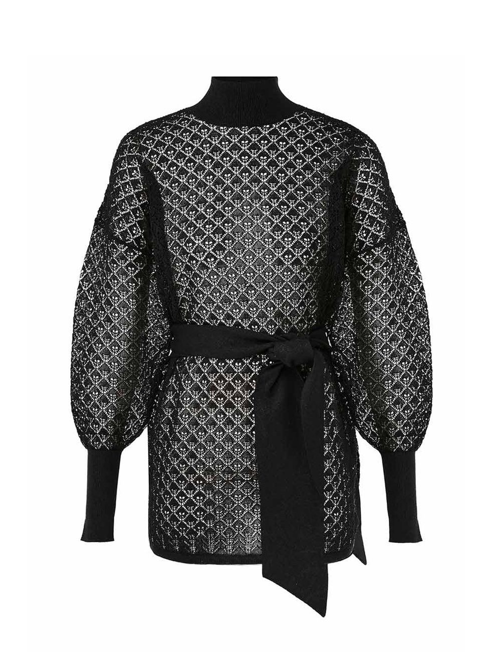 Zimmermann oc11z1025 Crush Pointelle Batwing Top in Black Size S / US 4 / IT 40 - 1 Thumbnail
