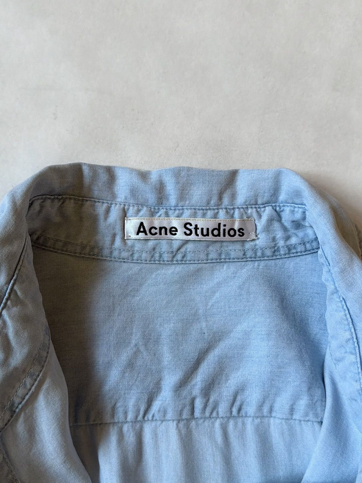 Acne Studios Acne Studios Addle Flu Denim Button Up Casual Shirt Sky Blue Size M / US 6-8 / IT 42-44 - 5 Thumbnail