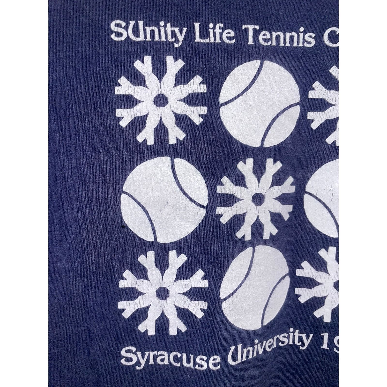 Fruit Of The Loom Vintage Syracuse University Shirt Life Tennis Classic Tee L Size US L / EU 52-54 / 3 - 3 Thumbnail