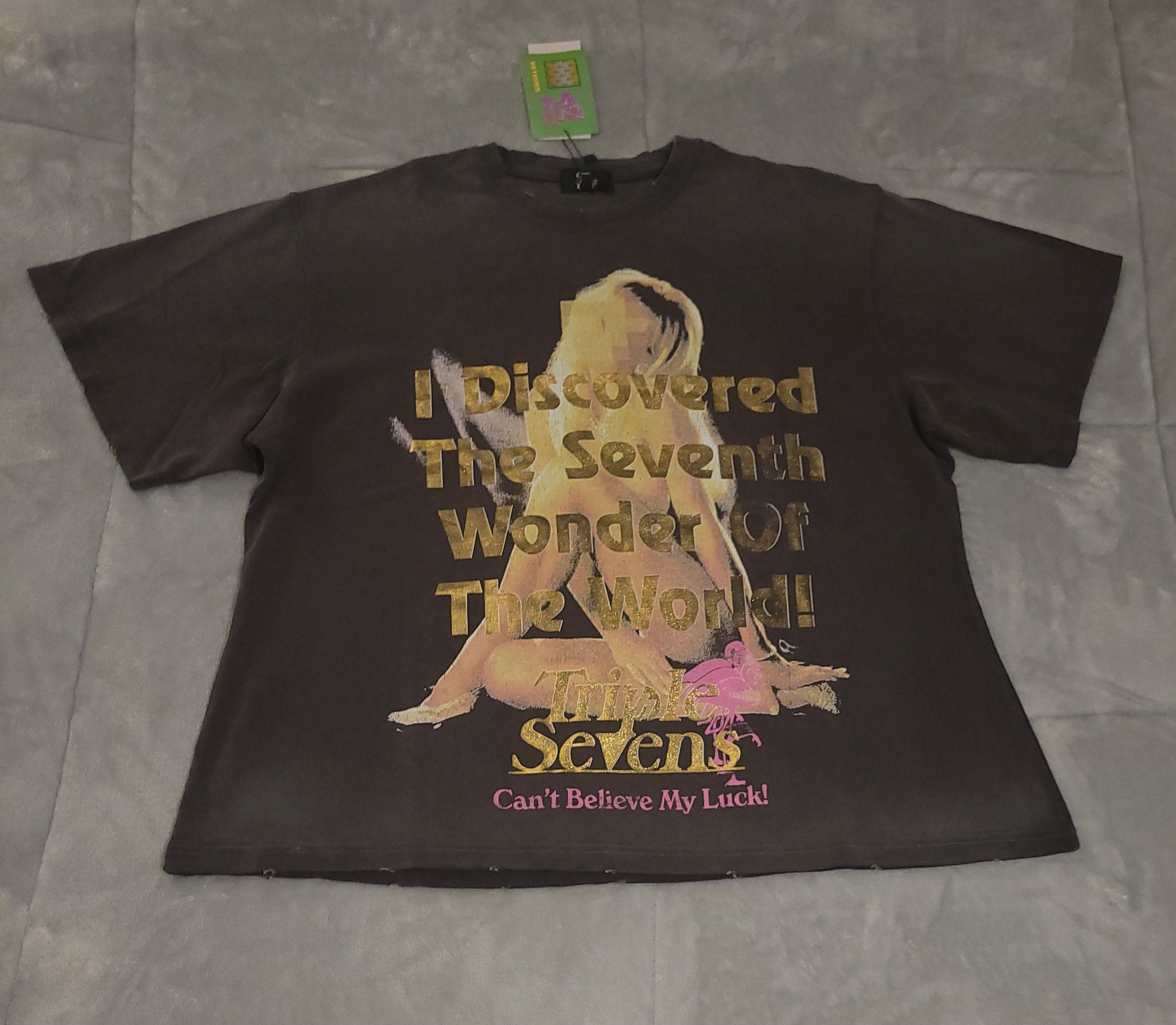 Triple Sevens -7th Wonder Tshirt-Black- Men's Size Med -BNWT