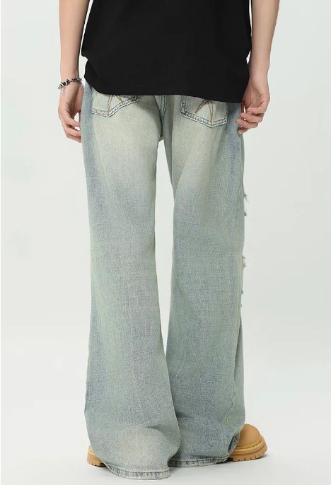 Japanese Brand × Jean High Street Men's Jeans Straight Loose Size US 29 - 3 Thumbnail
