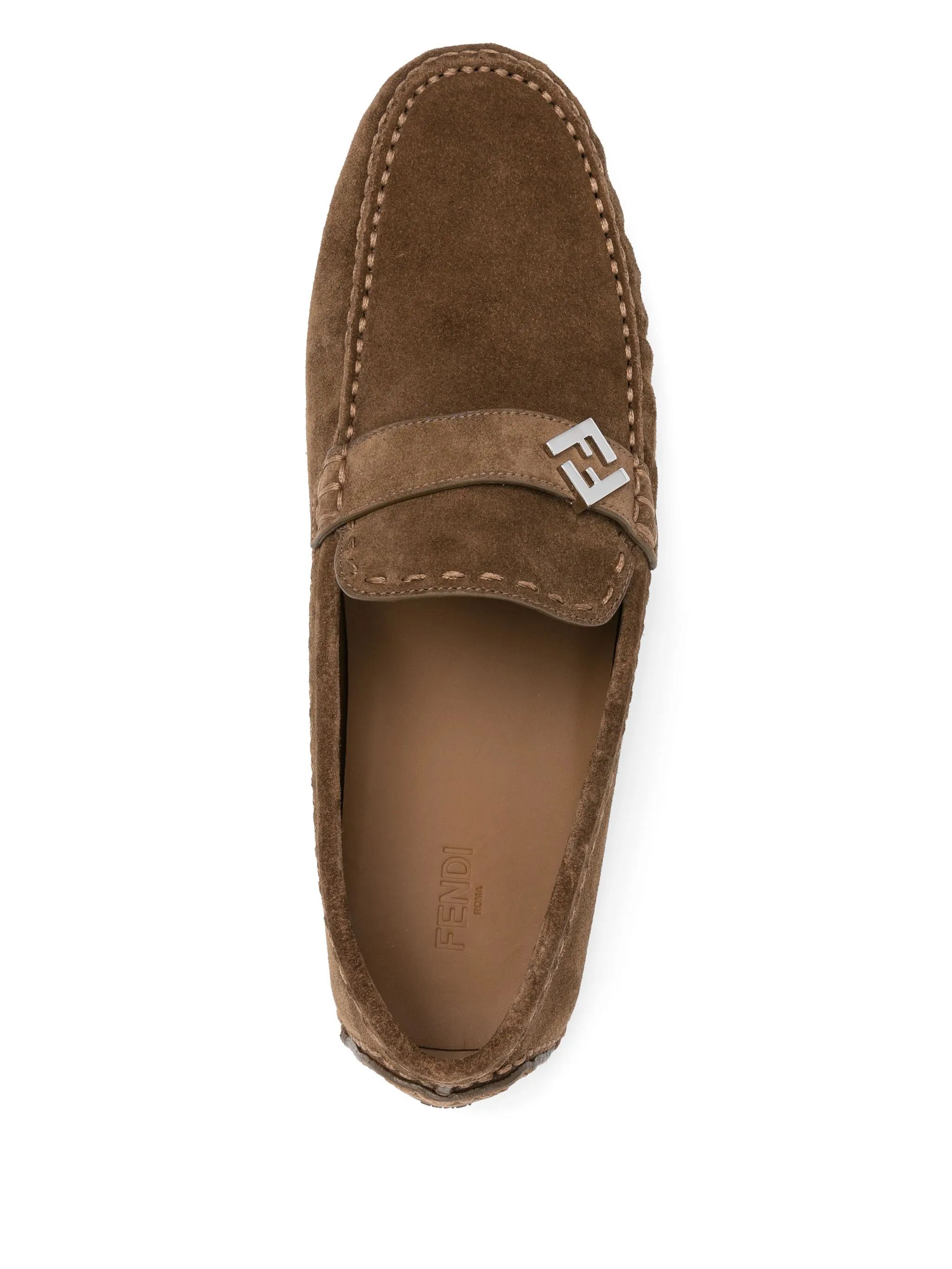 Fendi Fendi Driver Suede FF Logo Loafer Slip On Flat UK 11 US 12 Size US 12 / EU 45 - 8 Thumbnail