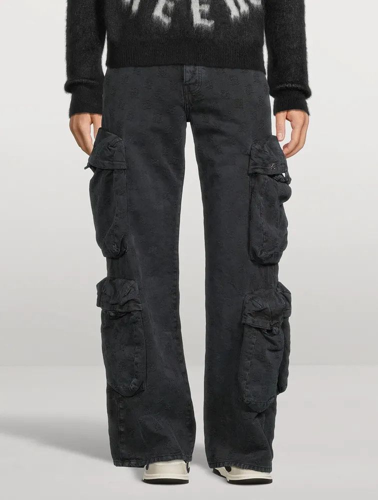 Amiri o1y0525 Cargo Denim Pant in Black Size US 38 / EU 54 - 2 Thumbnail