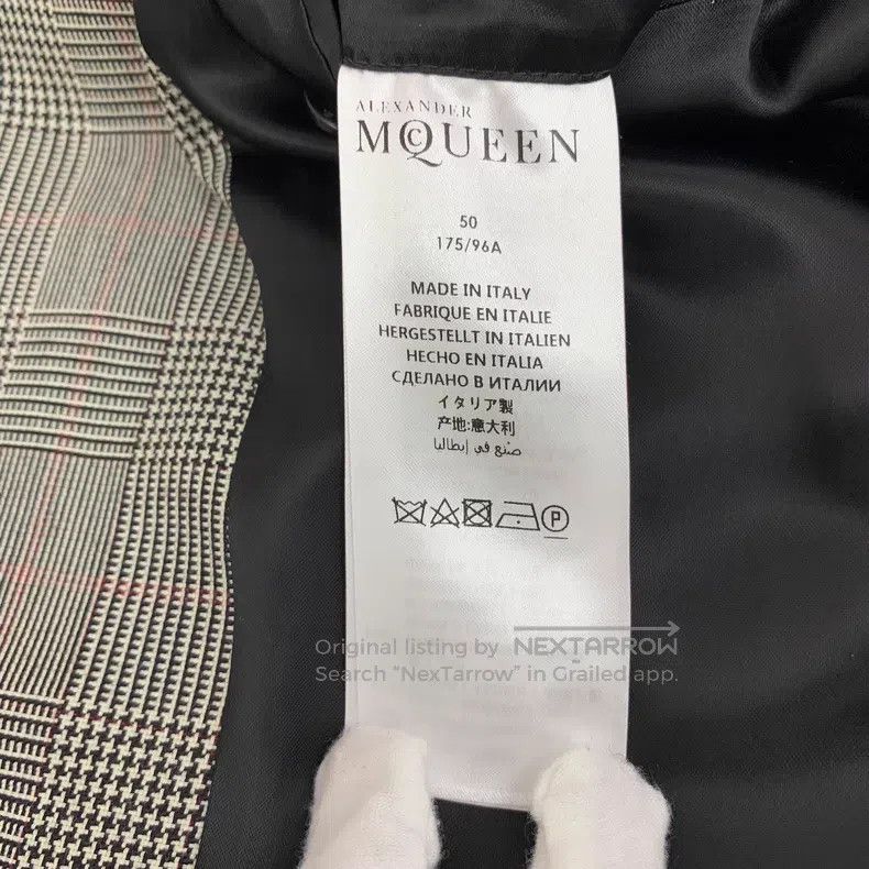 Alexander McQueen Alexander Mcqueen Gray plaid wool lapel single-breasted lo Size US M / EU 48-50 / 2 - 7 Thumbnail