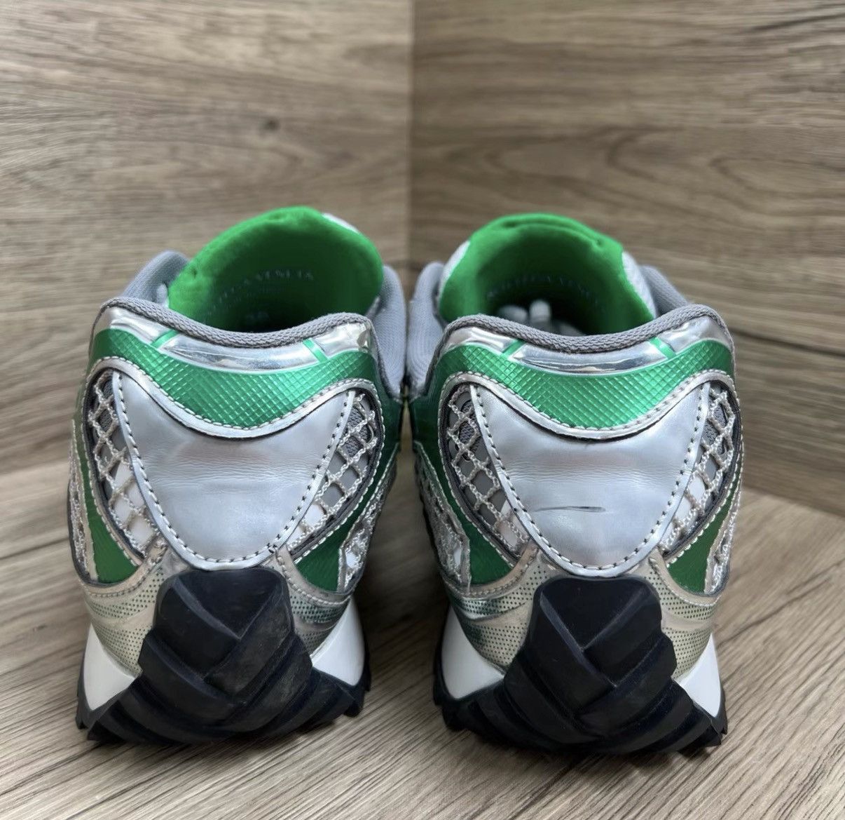 Bottega Veneta Bottega Veneta Orbit Parakeet Grey-Green Sneakers J41 Size US 8 / IT 38 - 3 Thumbnail