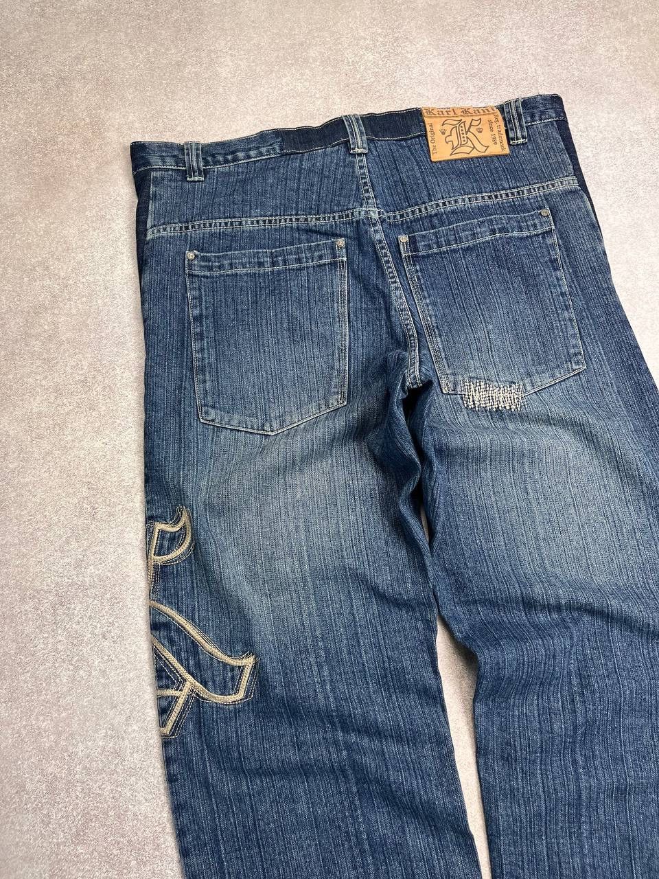 Other VINTAGE KARL KANI BAGGY EMBROIDERY JEANS Y2K RARE 34 Size US 34 / EU 50 - 4 Thumbnail