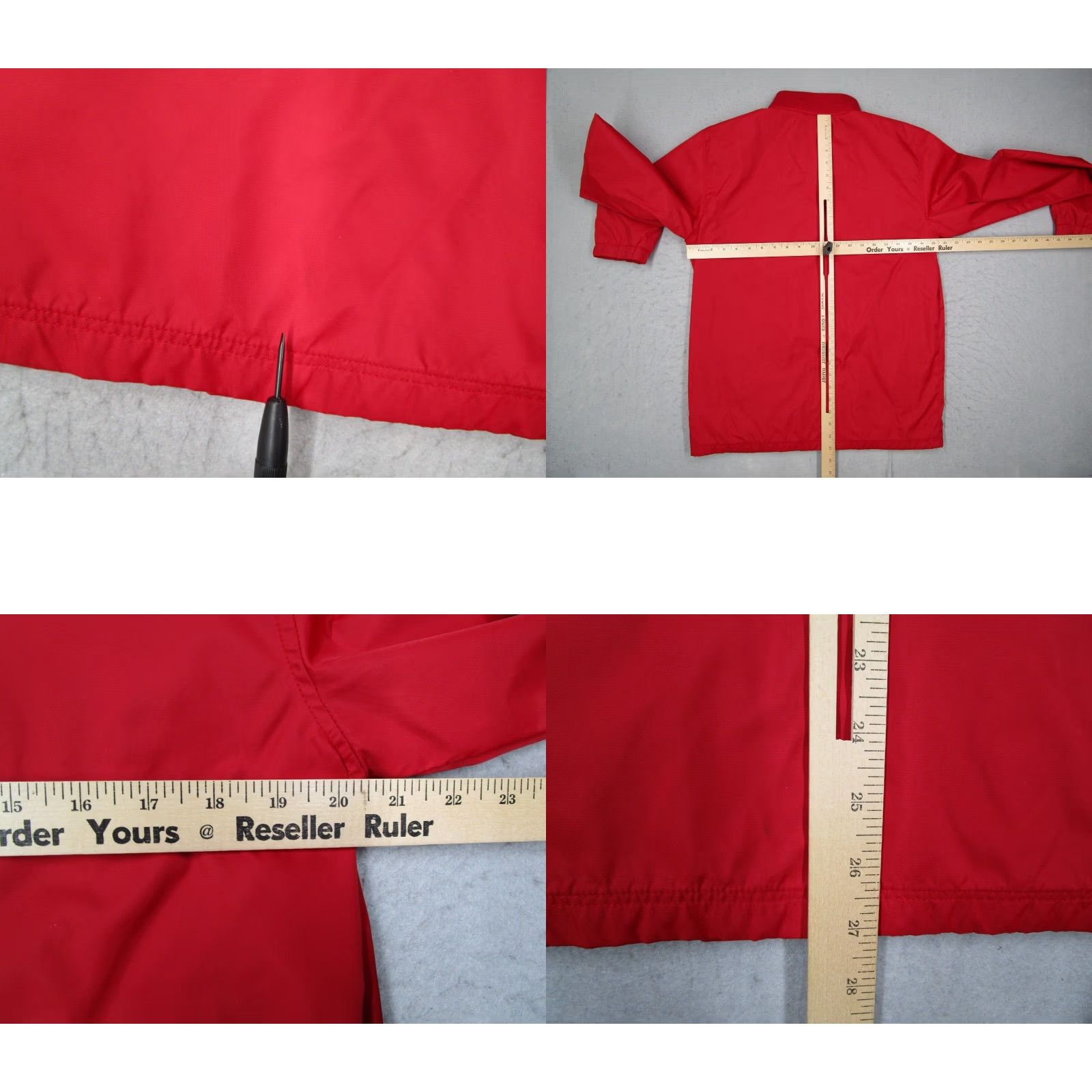 Coach The Berrics Mens Red Snap Up Coach Fleece Lined Jacket - Nylon Polycotton - Short Coat - Logo, Pockets - Classic Fit - M Size US M / EU 48-50 / 2 - 8 Thumbnail
