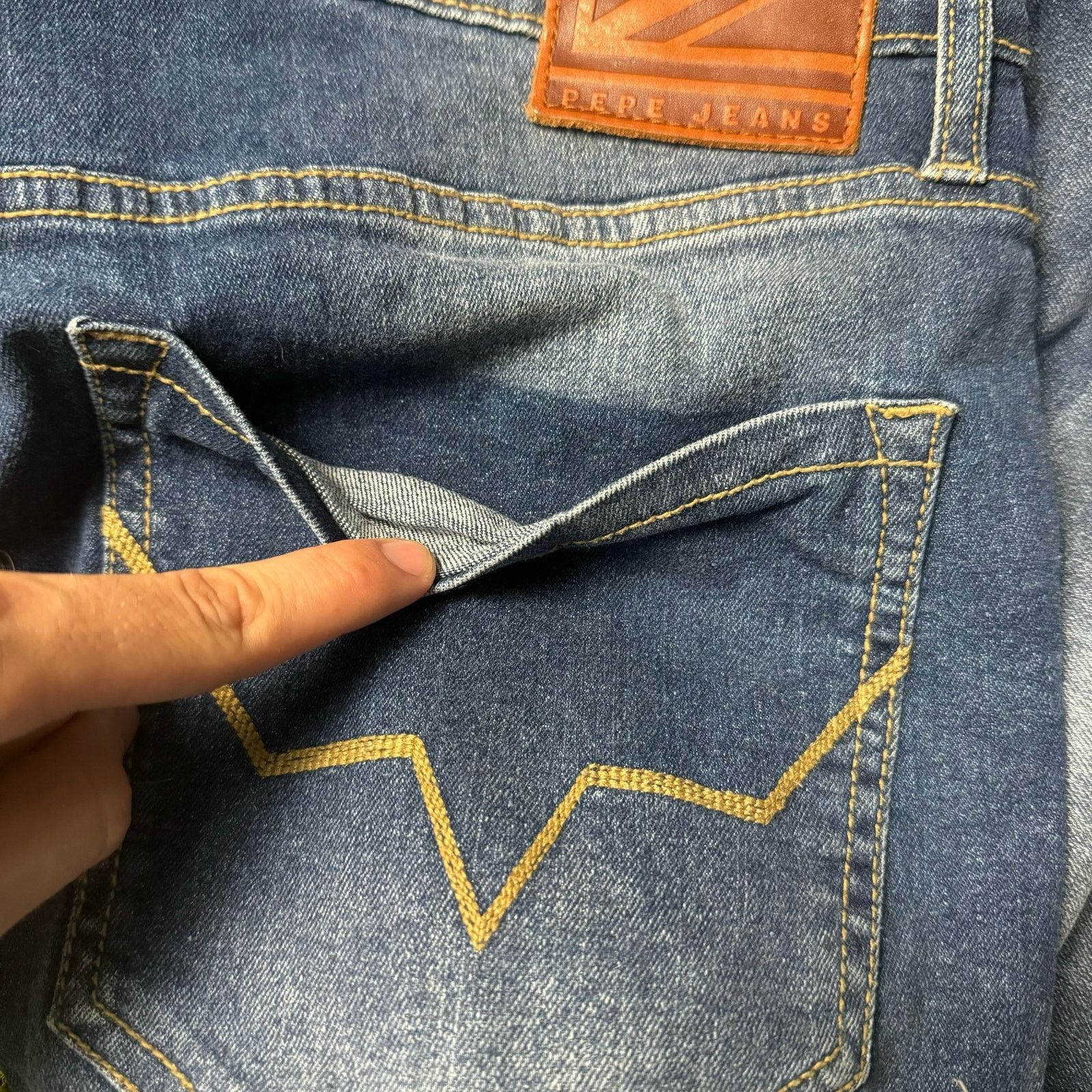 Pepe Jeans Pepe Jeans London Y2K Vintage Blue Denim Straight Leg Jeans Size US 40 / EU 56 - 6 Thumbnail