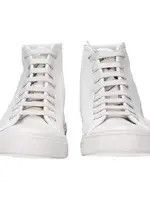 Saint Laurent Paris oc11z1225 606075 Malibu Canvas Leather Mid Top Sneakers Size US 12.5 / EU 45-46 - 3 Thumbnail