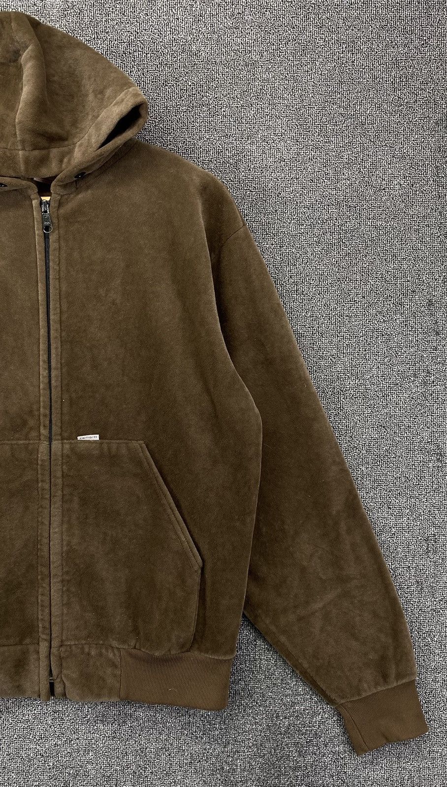 Carhartt Vintage 1990s Carhartt Fleece Faux Fur Zip Up Hoodie Jacket Size US M / EU 48-50 / 2 - 4 Thumbnail