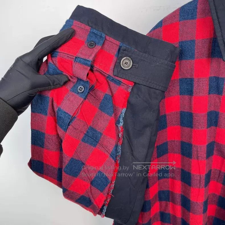 Balenciaga Balenciaga Red and blue check print single-breasted mid-le Size US S / EU 44-46 / 1 - 6 Thumbnail