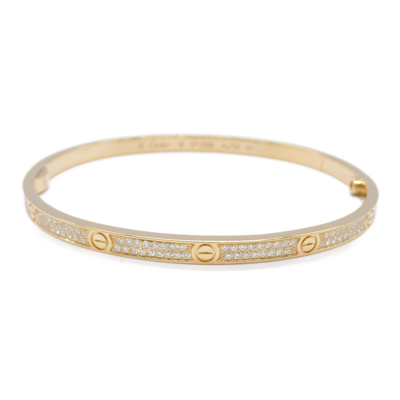 Cartier Cartier Love Breath Pave Diamond Sm Bracelet K18Pg (Pink Gold) Clear Size ONE SIZE - 1 Thumbnail