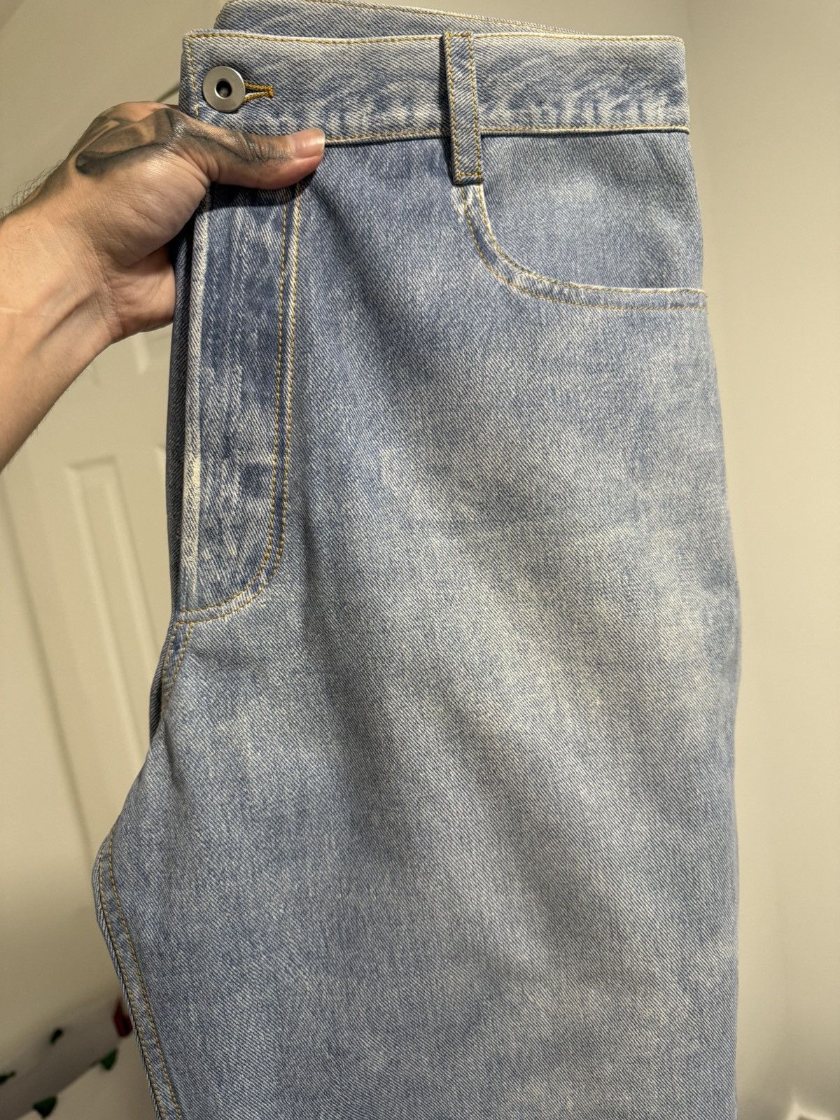Bottega Veneta Bottega Veneta Denim print Leather jeans Size US 34 / EU 50 - 15 Thumbnail