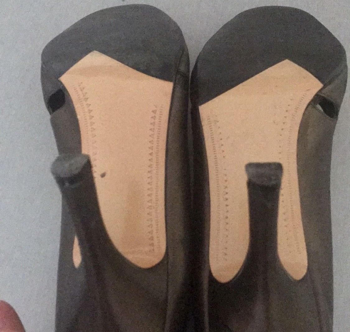 Alfani ALFANI BRONZED LEATHER CUT OUT HEELS Size US 6 / IT 36 - 6 Thumbnail
