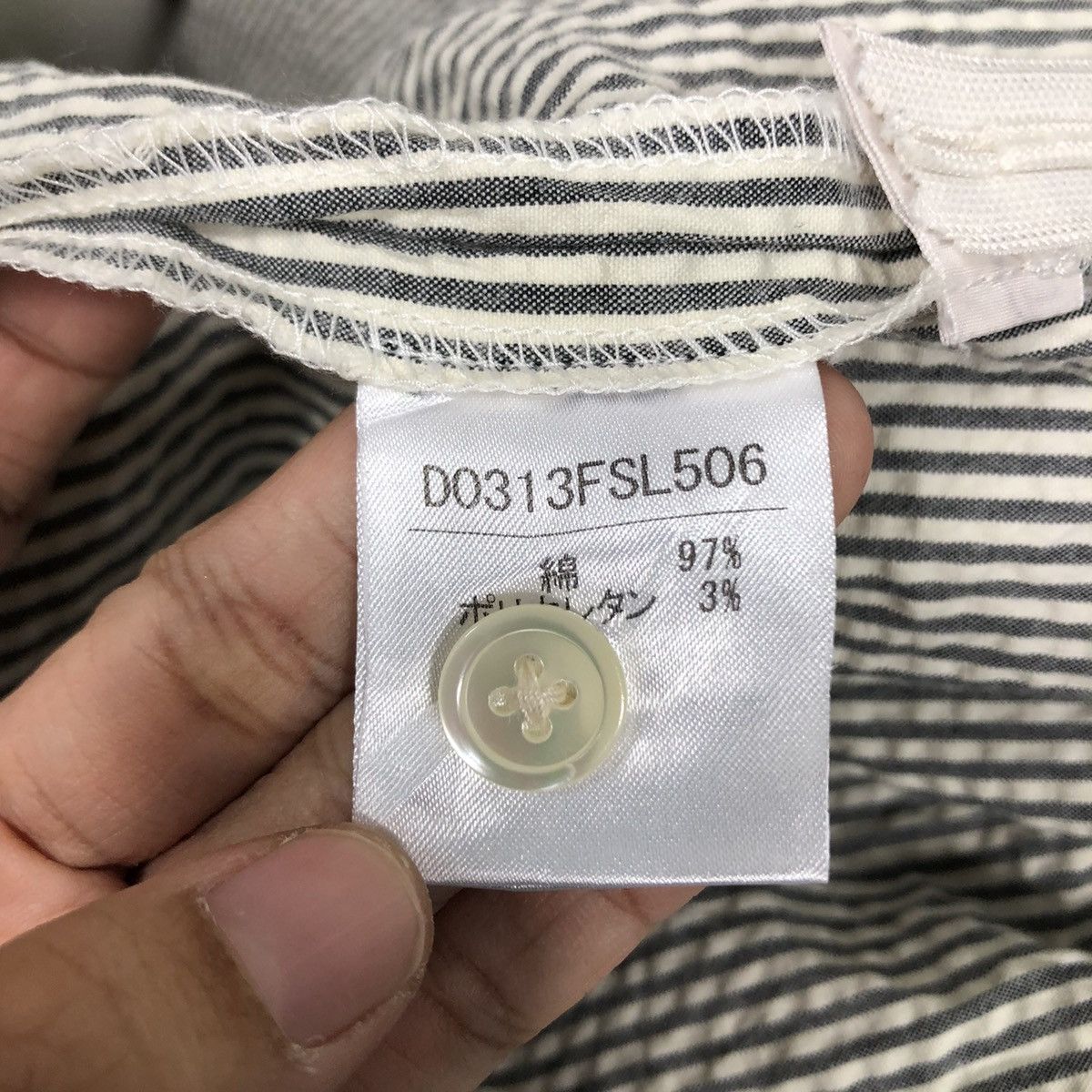 Issey Miyake 📌Vintage Hickory Chore Worker Skirt Mademoiselle Non Non Size 28" / US 6 / IT 42 - 15 Thumbnail