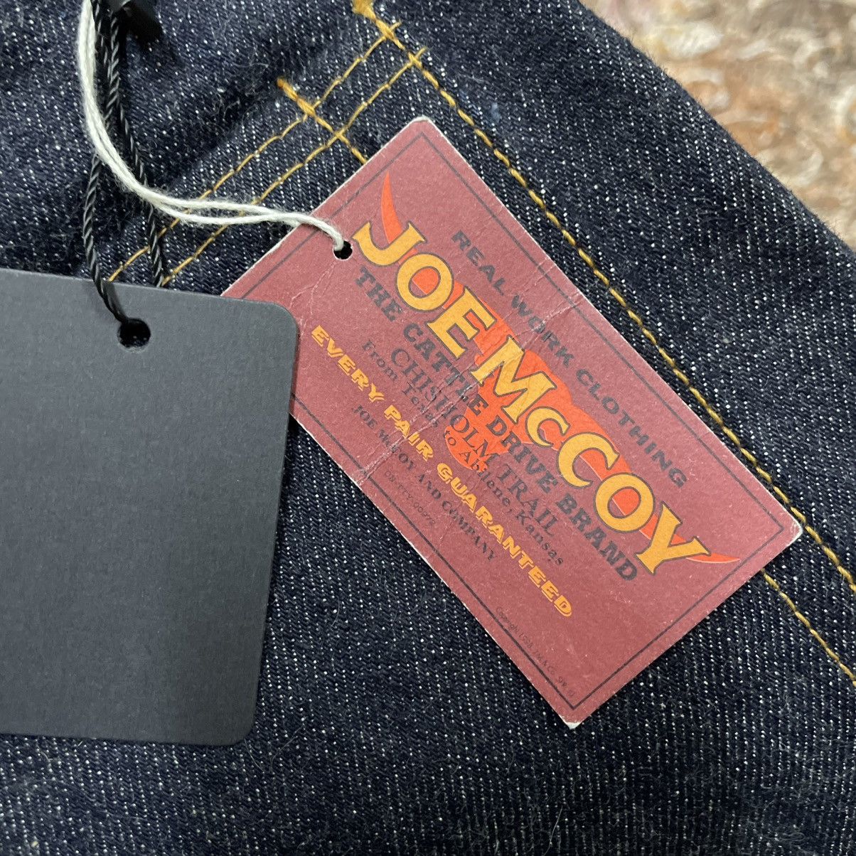The Real McCoy's 🔥🇯🇵NOS Unworm Joe Mc Coy Stoned Washed Selvedge Denim Jeans Size US 32 / EU 48 - 10 Thumbnail